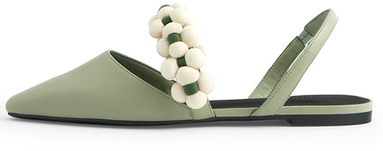 CHARLES & KEITH 合成皮革休閒平底時尚涼鞋 女款 灰綠色 Buy CHARLES & KEITH 合成皮革休閒平底時尚涼鞋 女款 灰綠色