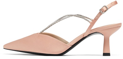 (Women) CHARLES & KEITH Gem Chain Pointed-Toe Stiletto Heel Sandals 'Light Red' CK1-60280331_BLUSH (Women) CHARLES & KEITH Gem Chain Pointed-Toe Stiletto Heel Sandals 'Light Red' CK1-60280331_BLUSH