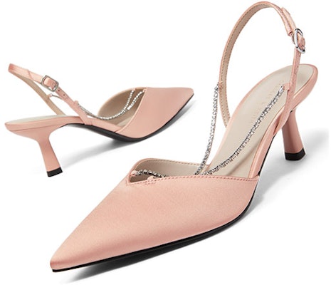 (Women) CHARLES & KEITH Gem Chain Pointed-Toe Stiletto Heel Sandals 'Light Red' CK1-60280331_BLUSH Lookbook (Women) CHARLES & KEITH Gem Chain Pointed-Toe Stiletto Heel Sandals 'Light Red' CK1-60280331_BLUSH