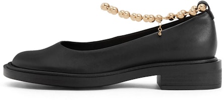 (Women) CHARLES & KEITH Lambskin Retro Chain Chunky Heel Pumps 'Metallic Accents' SL1-71720098 (Women) CHARLES & KEITH Lambskin Retro Chain Chunky Heel Pumps 'Metallic Accents' SL1-71720098