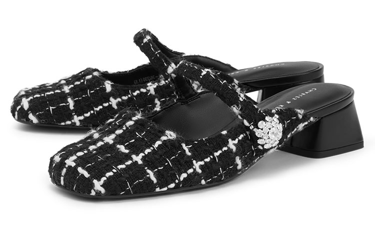 Details for (W) CHARLES & KEITH Sandal Tumit Blok Kulit 'Fashionable Comfort Slides' CK1-60361425