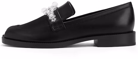 (Women) CHARLES & KEITH Leather Mules with Transparent Beads and Chunky Heel 'Floral Embellishment' CK1-70580175 (Women) CHARLES & KEITH Leather Mules with Transparent Beads and Chunky Heel 'Floral Embellishment' CK1-70580175