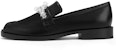 (W) CHARLES & KEITH Kulit Mules Bertumit Tebal dengan Manik Bunga Lutsinar CK1-70580175