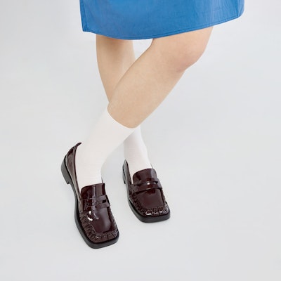 (W) 찰스앤키스 레트로 플리츠 스퀘어 로퍼 CK1-70360141 Details for (W) 찰스앤키스 레트로 플리츠 스퀘어 로퍼 CK1-70360141