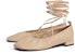 (W) CHARLES & KEITH Tumit Rendah Tali Buku Lali 'Beige' CK1-70920080_BEIGE
