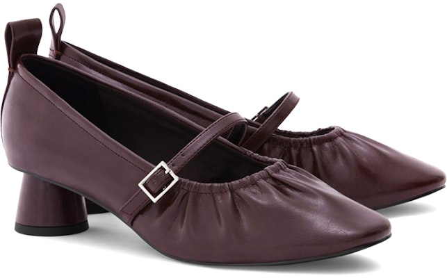 (W) CHARLES & KEITH Sepatu Heels Mary Jane 'Burgundy Ruched' CK1-60580210_BURGUNDY Lookbook (W) CHARLES & KEITH Sepatu Heels Mary Jane 'Burgundy Ruched' CK1-60580210_BURGUNDY