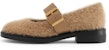 (W) CHARLES & KEITH Mary Jane Tumit Rendah 'Bulu Tiruan' SL1-71720101