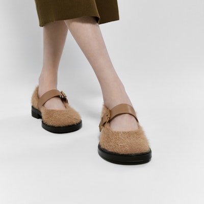 (Women) CHARLES & KEITH Mary Jane Low Heel 'Faux Fur' SL1-71720101 Shop (Women) CHARLES & KEITH Mary Jane Low Heel 'Faux Fur' SL1-71720101