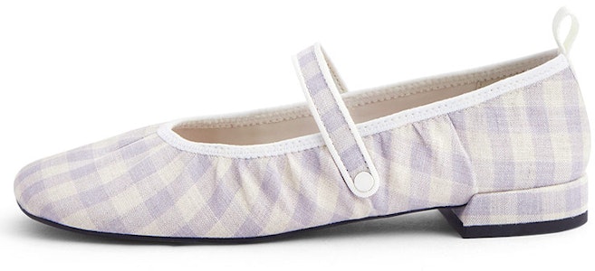 CHARLES&KEITH 簡約休閒格紋瑪麗珍方頭平底鞋 2cm 女款 淡紫灰色 Buy CHARLES&KEITH 簡約休閒格紋瑪麗珍方頭平底鞋 2cm 女款 淡紫灰色