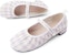 (W) CHARLES & KEITH Mary Jane Kasut Rata Plaid 'Ungu Kelabu Cerah' CK1-70360134_GREY