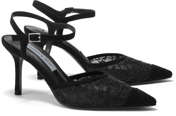 (W) CHARLES & KEITH 메쉬 앵클 스트랩 펌프스 (8cm) CK1-60280374-1 Order (W) CHARLES & KEITH 메쉬 앵클 스트랩 펌프스 (8cm) CK1-60280374-1