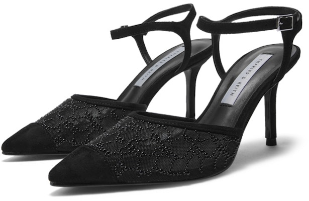 (W) CHARLES & KEITH 메쉬 앵클 스트랩 펌프스 (8cm) CK1-60280374-1 Lookbook (W) CHARLES & KEITH 메쉬 앵클 스트랩 펌프스 (8cm) CK1-60280374-1