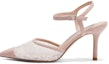 Shop (W) CHARLES & KEITH Tumit Tinggi Mesh Ankle Strap Pointed Toe '8cm Heel' CK1-60280374-1