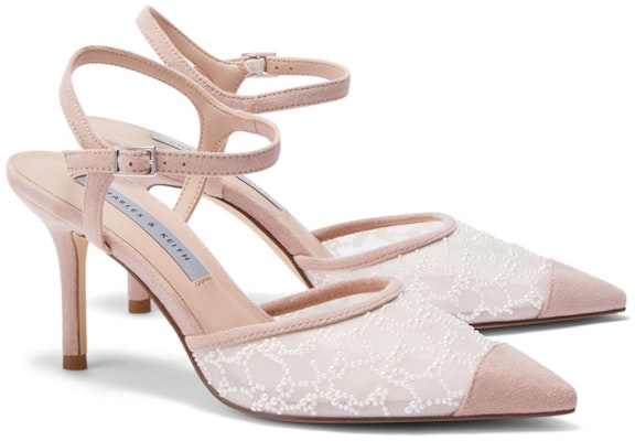 (Women) CHARLES & KEITH Mesh Ankle Strap Pointed Toe Pumps '8cm Heel' CK1-60280374-1 Purchase (Women) CHARLES & KEITH Mesh Ankle Strap Pointed Toe Pumps '8cm Heel' CK1-60280374-1