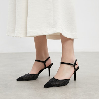 (W) CHARLES & KEITH 메쉬 앵클 스트랩 펌프스 (8cm) CK1-60280374-1 Sizing (W) CHARLES & KEITH 메쉬 앵클 스트랩 펌프스 (8cm) CK1-60280374-1