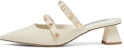 (W) CHARLES & KEITH Tumit Blok Hujung Runcing 'Beige' dengan Aksen Logam CK1-61720134