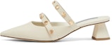 Buy (W) CHARLES & KEITH Tumit Blok Hujung Runcing 'Beige' dengan Aksen Logam CK1-61720134