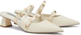 (W) CHARLES & KEITH Tumit Blok Hujung Runcing 'Beige' dengan Aksen Logam CK1-61720134