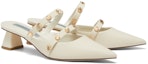 Order (W) CHARLES & KEITH Tumit Blok Hujung Runcing 'Beige' dengan Aksen Logam CK1-61720134
