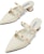 (W) CHARLES & KEITH Tumit Blok Hujung Runcing 'Beige' dengan Aksen Logam CK1-61720134