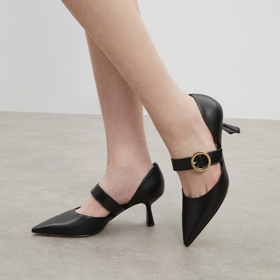 (W) CHARLES & KEITH Tacones Altos de Aguja con Hebilla Metálica y Punta Afilada CK1-60580259 3