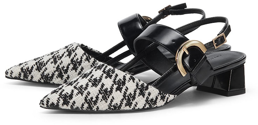 (Women) CHARLES & KEITH Metal Buckle Pointed-Toe Block Heel 'Mixed Colors' CK1-60580246_MULTI Order (Women) CHARLES & KEITH Metal Buckle Pointed-Toe Block Heel 'Mixed Colors' CK1-60580246_MULTI