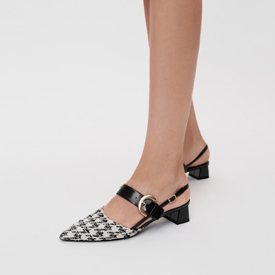(Women) CHARLES & KEITH Metal Buckle Pointed-Toe Block Heel 'Mixed Colors' CK1-60580246_MULTI Shop (Women) CHARLES & KEITH Metal Buckle Pointed-Toe Block Heel 'Mixed Colors' CK1-60580246_MULTI
