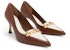 (W) CHARLES & KEITH Tumit Tinggi Runcing Rantai Logam 'Gold Chain' CK1-60361449