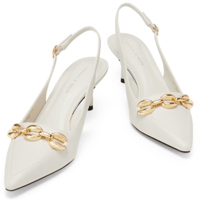 (W) CHARLES & KEITH Tumit Tinggi Runcing dengan Hiasan Rantai Metalik '6.1cm Tumit' CK1-60361445 Lookbook (W) CHARLES & KEITH Tumit Tinggi Runcing dengan Hiasan Rantai Metalik '6.1cm Tumit' CK1-60361445