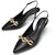 (W) CHARLES & KEITH Tumit Tinggi Runcing dengan Hiasan Rantai Metalik '6.1cm Tumit' CK1-60361445