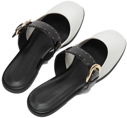 (W) CHARLES & KEITH ミュラーローヒール ピンク/ホワイト CK1-70580187_CHALK Shop (W) CHARLES & KEITH ミュラーローヒール ピンク/ホワイト CK1-70580187_CHALK