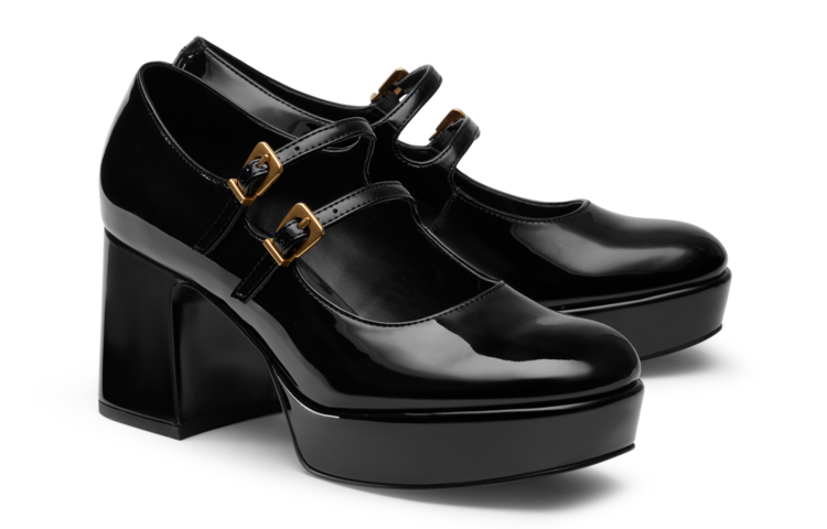 Order CHARLES＆KEITH 漆皮流行休閒高跟鞋 7.5cm 女款