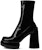 (W) CHARLES & KEITH But Kasut Tumit Tinggi Tebal Slim Berkilat CK1-90360397