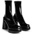 (W) CHARLES & KEITH But Kasut Tumit Tinggi Tebal Slim Berkilat CK1-90360397