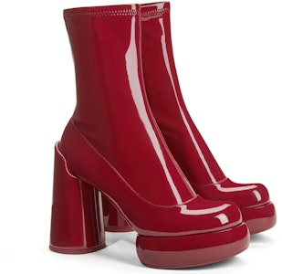 (W) CHARLES & KEITH パテントチャンキーヒールブーツ CK1-90360397 Purchase (W) CHARLES & KEITH パテントチャンキーヒールブーツ CK1-90360397