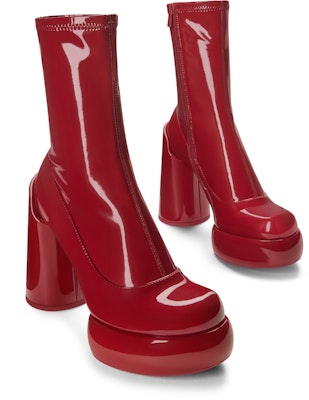 (W) CHARLES & KEITH Boot Hak Chunky Hak Tinggi Slim Patent CK1-90360397 Details for (W) CHARLES & KEITH Boot Hak Chunky Hak Tinggi Slim Patent CK1-90360397
