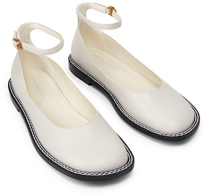 (W) CHARLES & KEITH 진주 포인트 핑크 화이트 앵클 스트랩 로우힐 CK1-70900398_CHALK Lookbook (W) CHARLES & KEITH 진주 포인트 핑크 화이트 앵클 스트랩 로우힐 CK1-70900398_CHALK