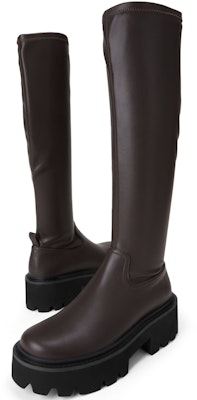 (Women) CHARLES & KEITH Platform High-Top Boots with Zipper 'Black' CK1-90380127 3