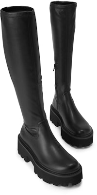 (Women) CHARLES & KEITH Platform High-Top Boots with Zipper 'Black' CK1-90380127 Lookbook (Women) CHARLES & KEITH Platform High-Top Boots with Zipper 'Black' CK1-90380127