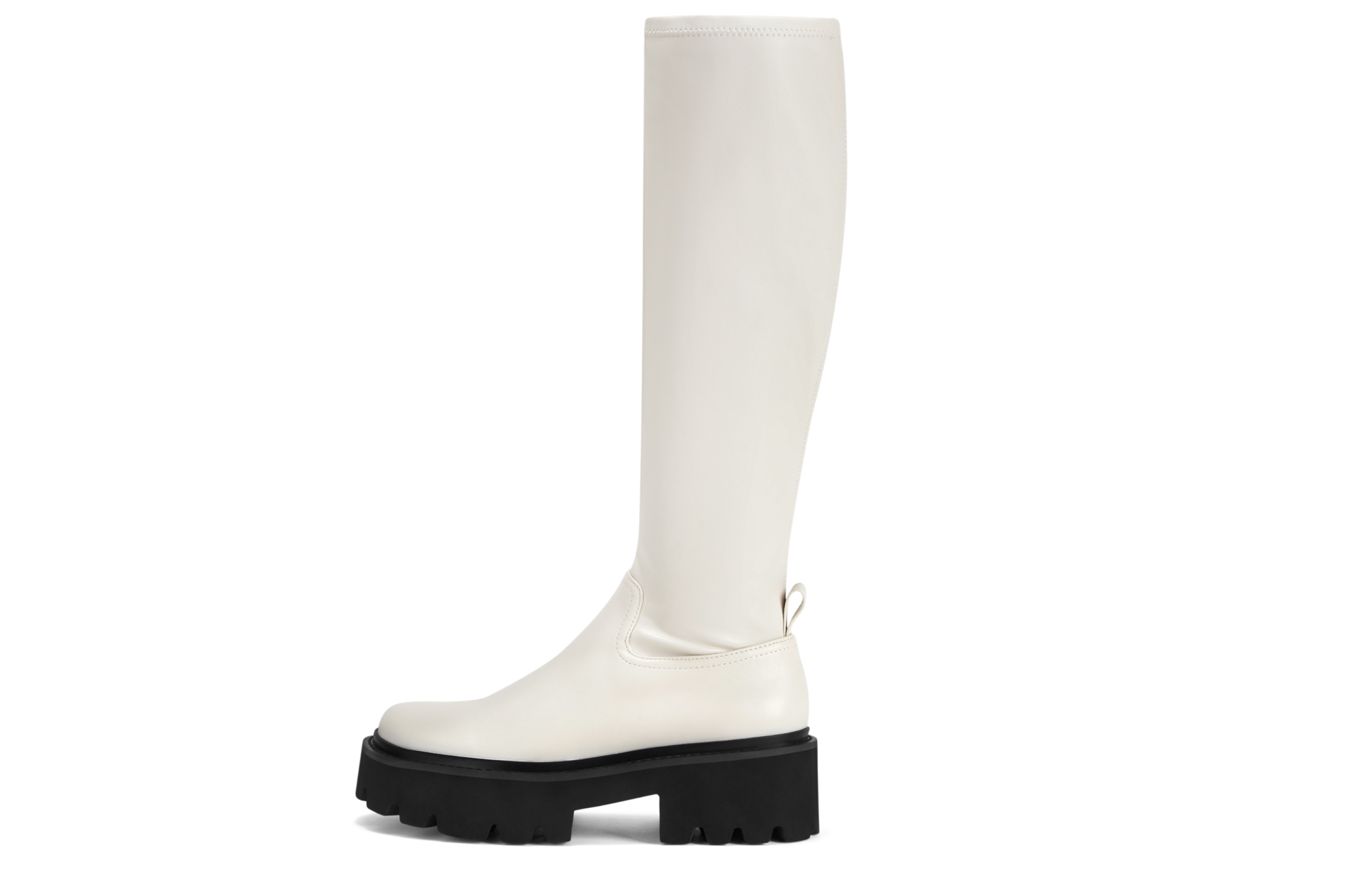 Purchase CHARLES&KEITH 厚底帥氣拉鍊 瘦瘦高筒靴 女款 黑色