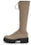 (Women) CHARLES & KEITH Charles & Keith Platform Lace-Up Zip Tall Boots 'Taupe' CK1-90580145_TAUPE