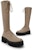 (Women) CHARLES & KEITH Charles & Keith Platform Lace-Up Zip Tall Boots 'Taupe' CK1-90580145_TAUPE