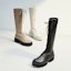 Shop (Women) CHARLES & KEITH Platform Lace-Up Zippered Tall Boots 'Pink White' CK1-90580145_CHALK