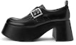 Shop (W) CHARLES & KEITH Kasut Platform Loafers 'Metal Buckle' CK1-80580134