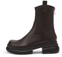 (W) 查尔斯&基斯 黑色丝绒圆头拉链厚底靴 CK1-90580170 Shop (W) 查尔斯&基斯 黑色丝绒圆头拉链厚底靴 CK1-90580170