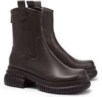 (W) 查尔斯&基斯 黑色丝绒圆头拉链厚底靴 CK1-90580170 Purchase (W) 查尔斯&基斯 黑色丝绒圆头拉链厚底靴 CK1-90580170