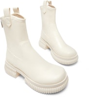 (W) 查尔斯&基斯 黑色丝绒圆头拉链厚底靴 CK1-90580170 1