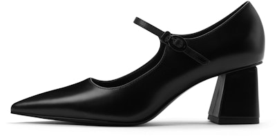 (Women) CHARLES & KEITH Pointed Toe Mary Jane 'Chunky Heel' CK1-61720163 (Women) CHARLES & KEITH Pointed Toe Mary Jane 'Chunky Heel' CK1-61720163