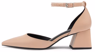 (Women) CHARLES & KEITH Pointed Toe Chunky Heel with Fashion Wrist Strap 5.5cm 'Black' CK1-60920328 (Women) CHARLES & KEITH Pointed Toe Chunky Heel with Fashion Wrist Strap 5.5cm 'Black' CK1-60920328