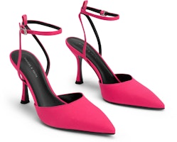 (W) CHARLES & KEITH Tumit Tinggi Runcing Bertali Pergelangan 'Hitam' CK1-60280378 Sizing (W) CHARLES & KEITH Tumit Tinggi Runcing Bertali Pergelangan 'Hitam' CK1-60280378